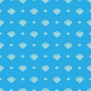 Beautiful seamless pattern on the marine theme with shells. イラスト素材