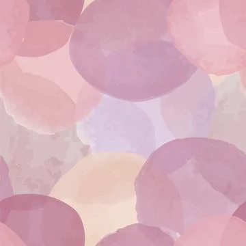 Beautiful seamless pattern with nude pastel watercolor circles. hand painte.. イラスト素材