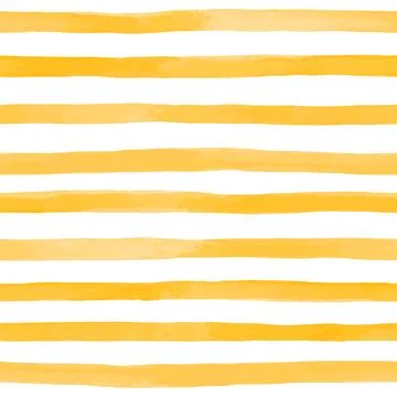 Beautiful seamless pattern with Orange yellow watercolor stripes. hand pain.. Stock Illustration