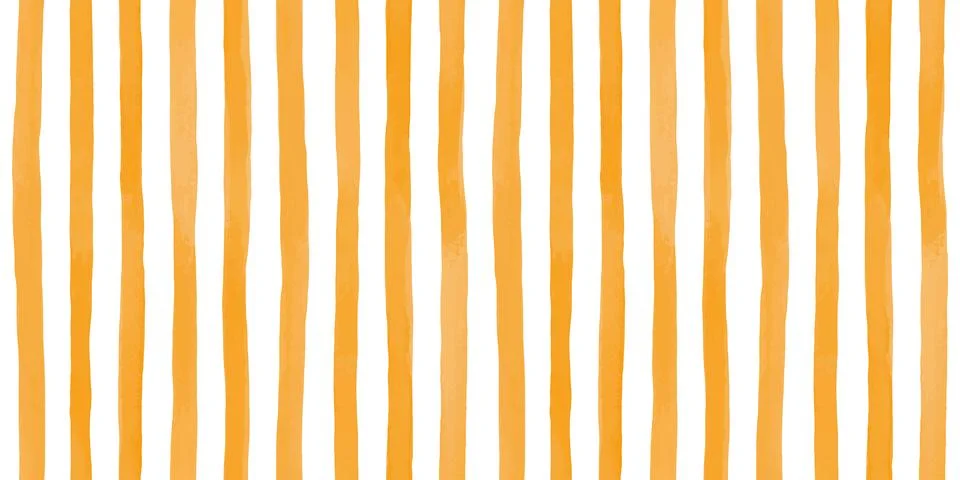 Beautiful seamless pattern with Orange yellow watercolor stripes Stock Illustration