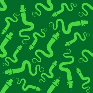 Beautiful Seamless Pattern With Snakes . Textile. Vector イラスト素材