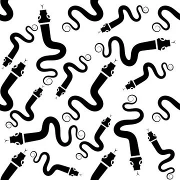 Beautiful Seamless Pattern With Snakes . Textile. Vector Stock Illustration