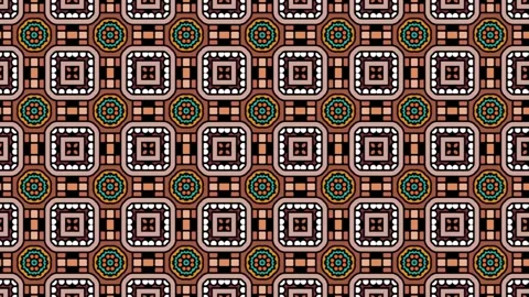 Beautiful seamless pattern with square and rhombus elements in gray and Stock Footage 195979390