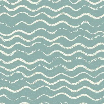 Beautiful seamless pattern with wavy brush strokes. vintage monochrome backgr Stock Illustration