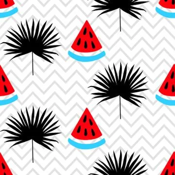 Beautiful seamless pattern on zig zag background Stock Illustration