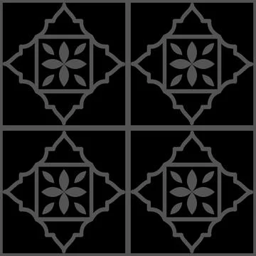 Beautiful seamless tile pattern designs make great flooring Illustrazione stock