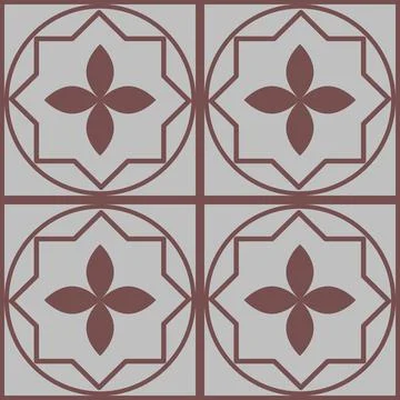 Beautiful seamless tile pattern designs make great flooring Illustrazione stock