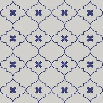 Beautiful seamless tile pattern designs make great flooring Stockillustratie