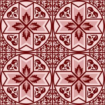 Beautiful seamless tile pattern designs make great flooring Illustrazione stock