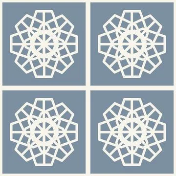 Beautiful seamless tile pattern designs make great flooring Illustrazione stock