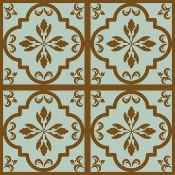 Beautiful seamless tile pattern designs make great flooring Illustrazione stock