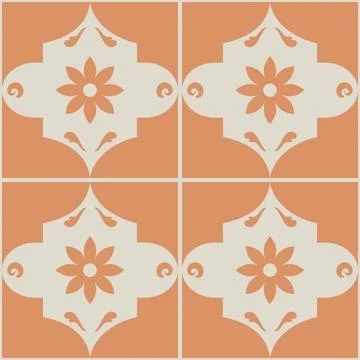 Beautiful seamless tile pattern designs make great flooring Stock Illustration