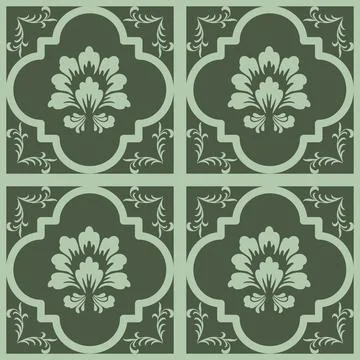 Beautiful seamless tile pattern designs make great flooring Illustrazione stock