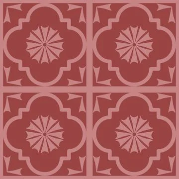 Beautiful seamless tile pattern designs make great flooring Illustrazione stock
