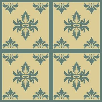 Beautiful seamless tile pattern designs make great flooring Illustrazione stock