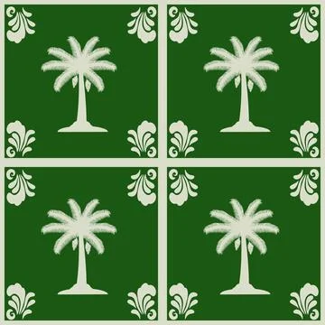 Beautiful seamless tile pattern designs make great flooring イラスト素材