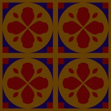 Beautiful seamless tile pattern designs make great flooring Illustrazione stock