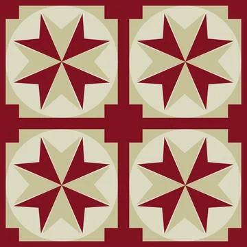 Beautiful seamless tile pattern designs make great flooring Illustrazione stock