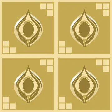 Beautiful seamless tile pattern designs make great flooring イラスト素材