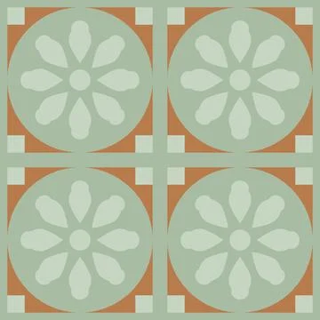 Beautiful seamless tile pattern designs make great flooring Stock Illustration