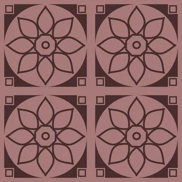 Beautiful seamless tile pattern designs make great flooring Stock Illustration