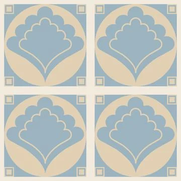 Beautiful seamless tile pattern designs make great flooring Illustrazione stock
