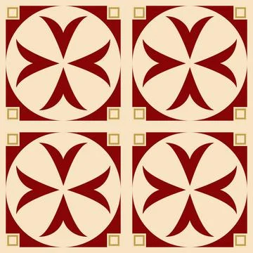 Beautiful seamless tile pattern designs make great flooring Stock Illustration
