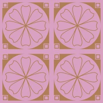 Beautiful seamless tile pattern designs make great flooring Stock Illustration