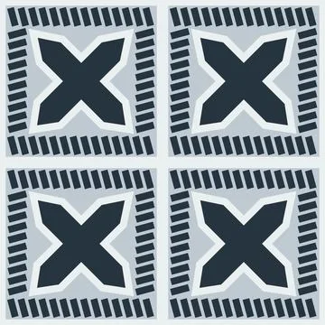 Beautiful seamless tile pattern designs make great flooring Stock Illustration