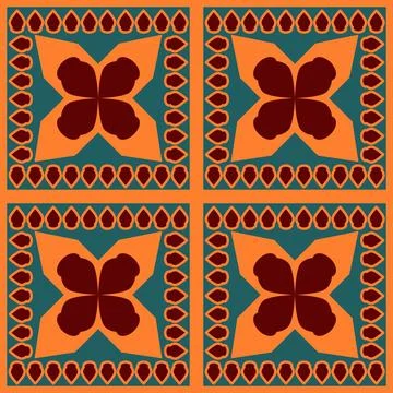 Beautiful seamless tile pattern designs make great flooring Stock Illustration