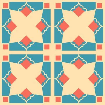 Beautiful seamless tile pattern designs make great flooring Stock Illustration