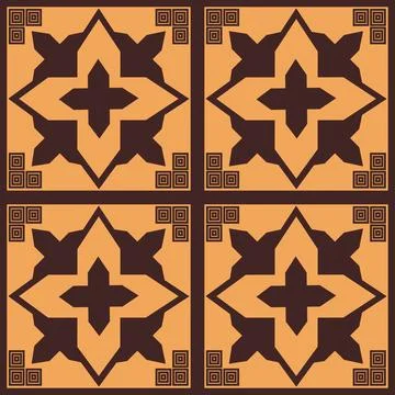 Beautiful seamless tile pattern designs make great flooring Stock Illustration