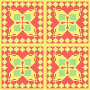 Beautiful seamless tile pattern designs make great flooring Stock Illustration