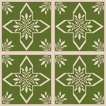 Beautiful seamless tile pattern designs make great flooring Stock Illustration
