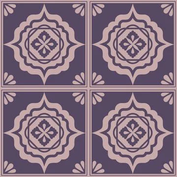 Beautiful seamless tile pattern designs make great flooring Stock Illustration