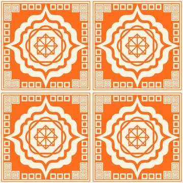 Beautiful seamless tile pattern designs make great flooring Stock Illustration