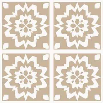 Beautiful seamless tile pattern designs make great flooring Stock Illustration
