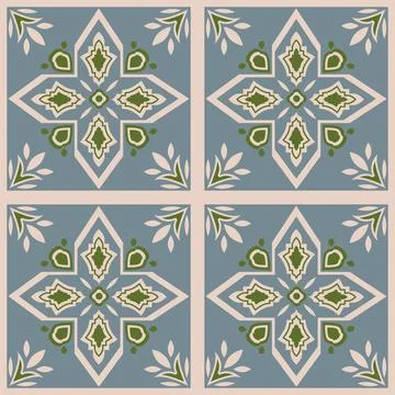 Beautiful seamless tile pattern designs make great flooring Stock Illustration