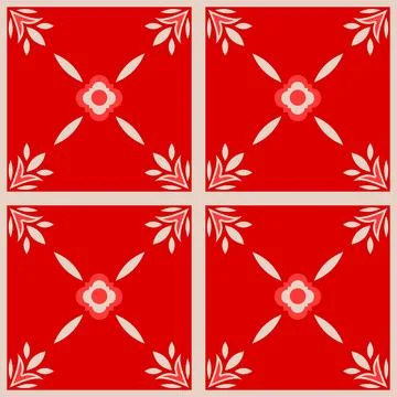 Beautiful seamless tile pattern designs make great flooring Stock Illustration