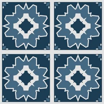 Beautiful seamless tile pattern designs make great flooring Stock Illustration