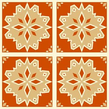 Beautiful seamless tile pattern designs make great flooring Stock Illustration