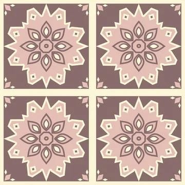 Beautiful seamless tile pattern designs make great flooring Stock Illustration