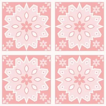 Beautiful seamless tile pattern designs make great flooring Stock Illustration