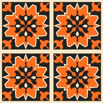 Beautiful seamless tile pattern designs make great flooring Stock Illustration