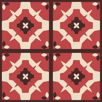 Beautiful seamless tile pattern designs make great flooring Stock Illustration