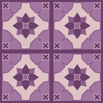 Beautiful seamless tile pattern designs make great flooring Stock Illustration