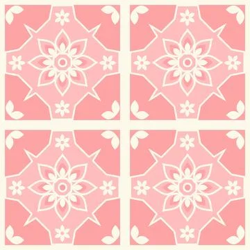 Beautiful seamless tile pattern designs make great flooring 스톡 일러스트