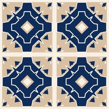 Beautiful seamless tile pattern designs make great flooring Stock Illustration
