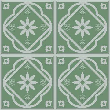 Beautiful seamless tile pattern designs make great flooring Stockillustratie