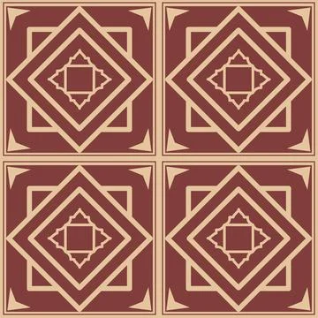 Beautiful seamless tile pattern designs make great flooring Stock Illustration